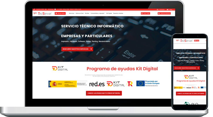 Creación página web Tecservei Santa Perpetua de Mogoda