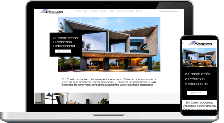 Creacion página web en Polinyá de la empresa Cabeza Constrccuiones
